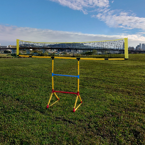 Badminton + Football Goal + Ladder Toss 3-in-1