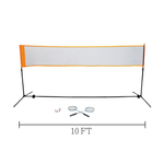 3 Adjustable Lengths Portable Badminton Set