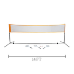 3 Adjustable Lengths Portable Badminton Set