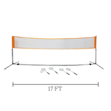 3 Adjustable Lengths Portable Badminton Set
