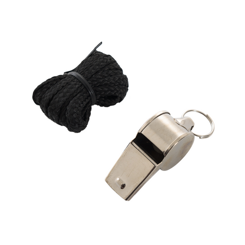 Metal Whistle with Lanyard-Steel